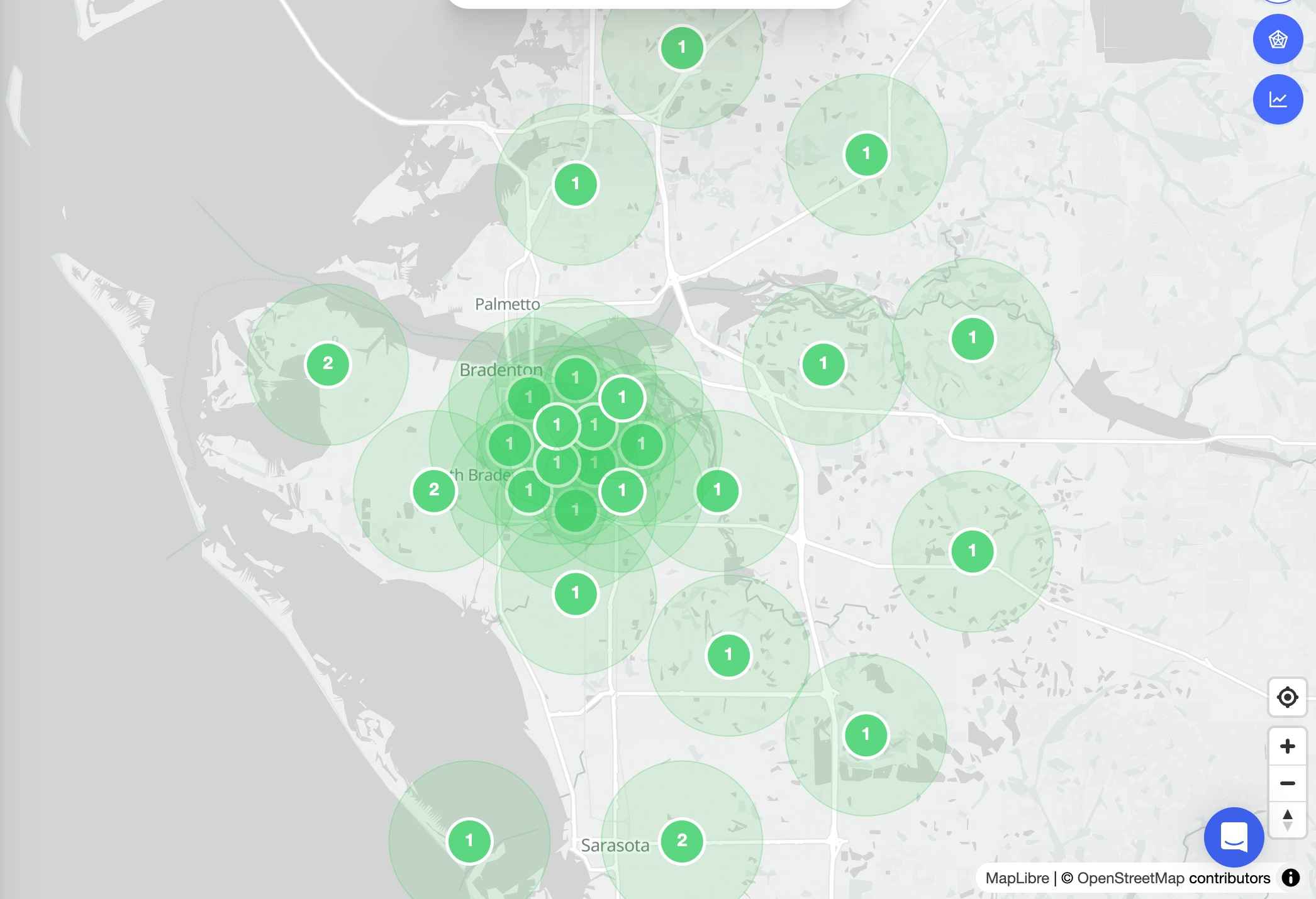 Mapa de posicionamiento local en Google Maps con LOCALO