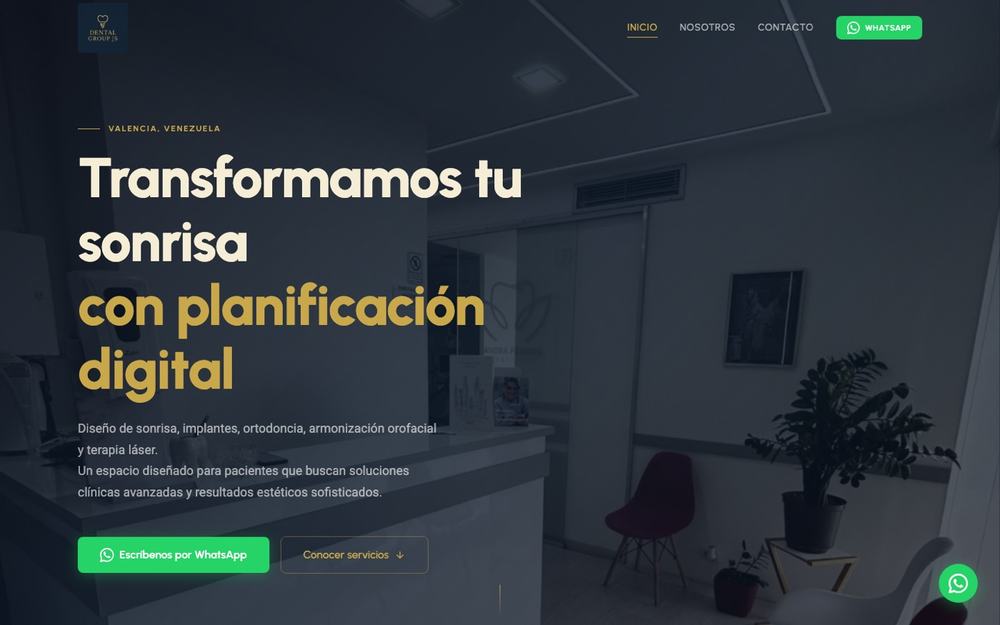 Captura del sitio web Dental Group JS, creado y posicionado por GodoyPnt